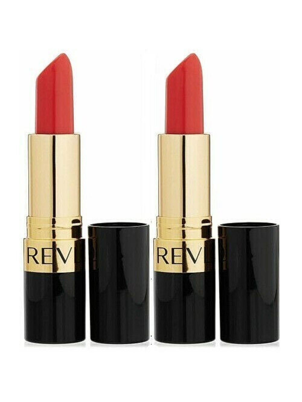 2-Pack New REVLON Super Lustrous Lipstick in 029 Red Lacquer (Pearl, Sealed)